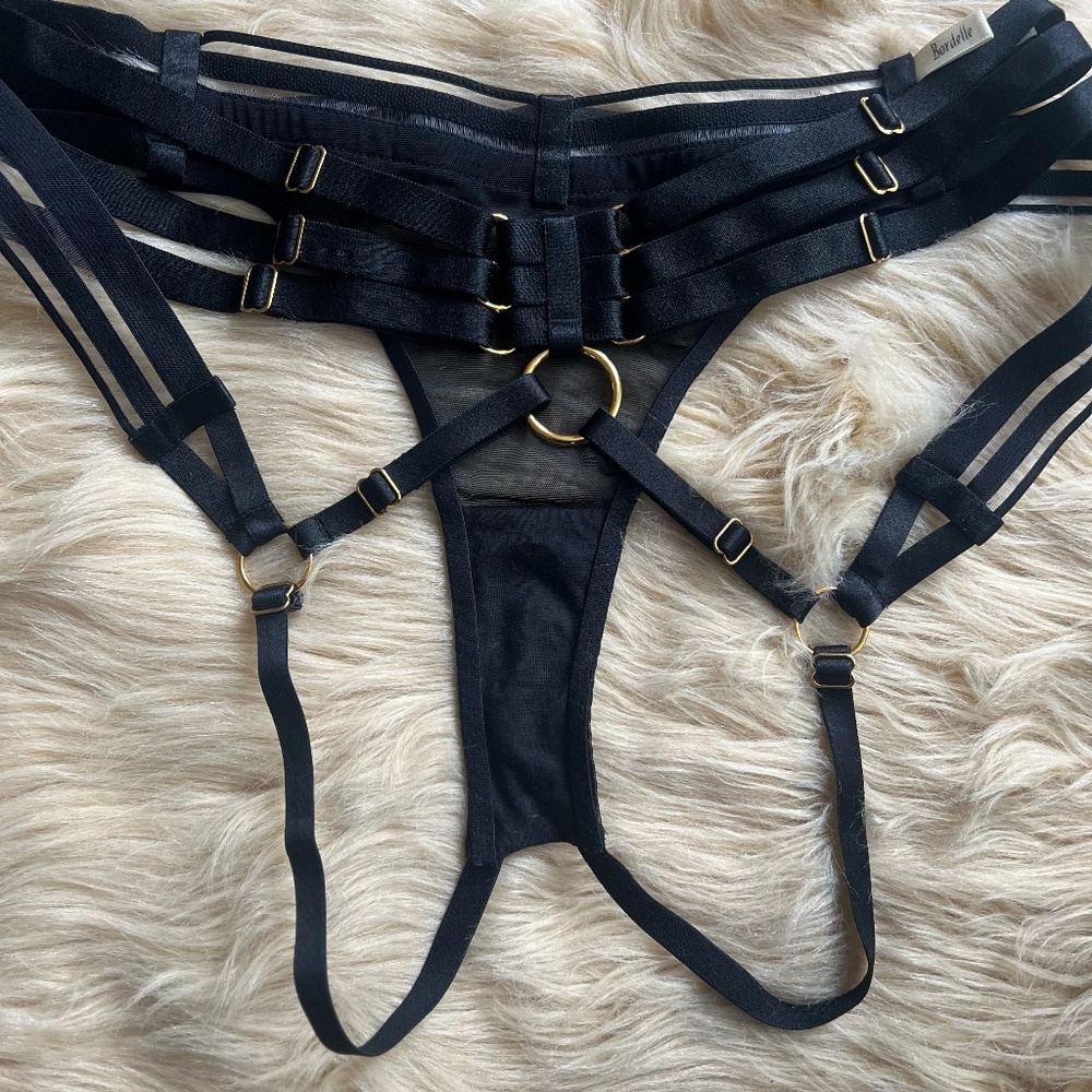Bordelle Adjustable Open Back Brief Size M